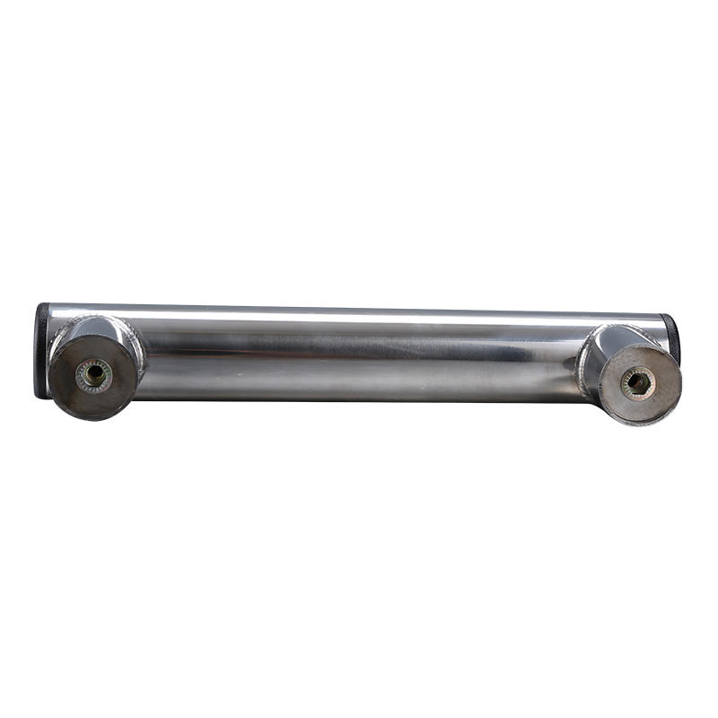 Stainless Steel  Glass Door Pull Handle Refreigerator short two fix point cylinder matting 390mm Door handle XY-115